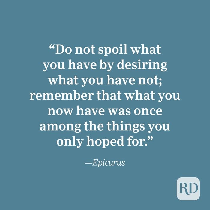 Epicurus quote about gratitude.