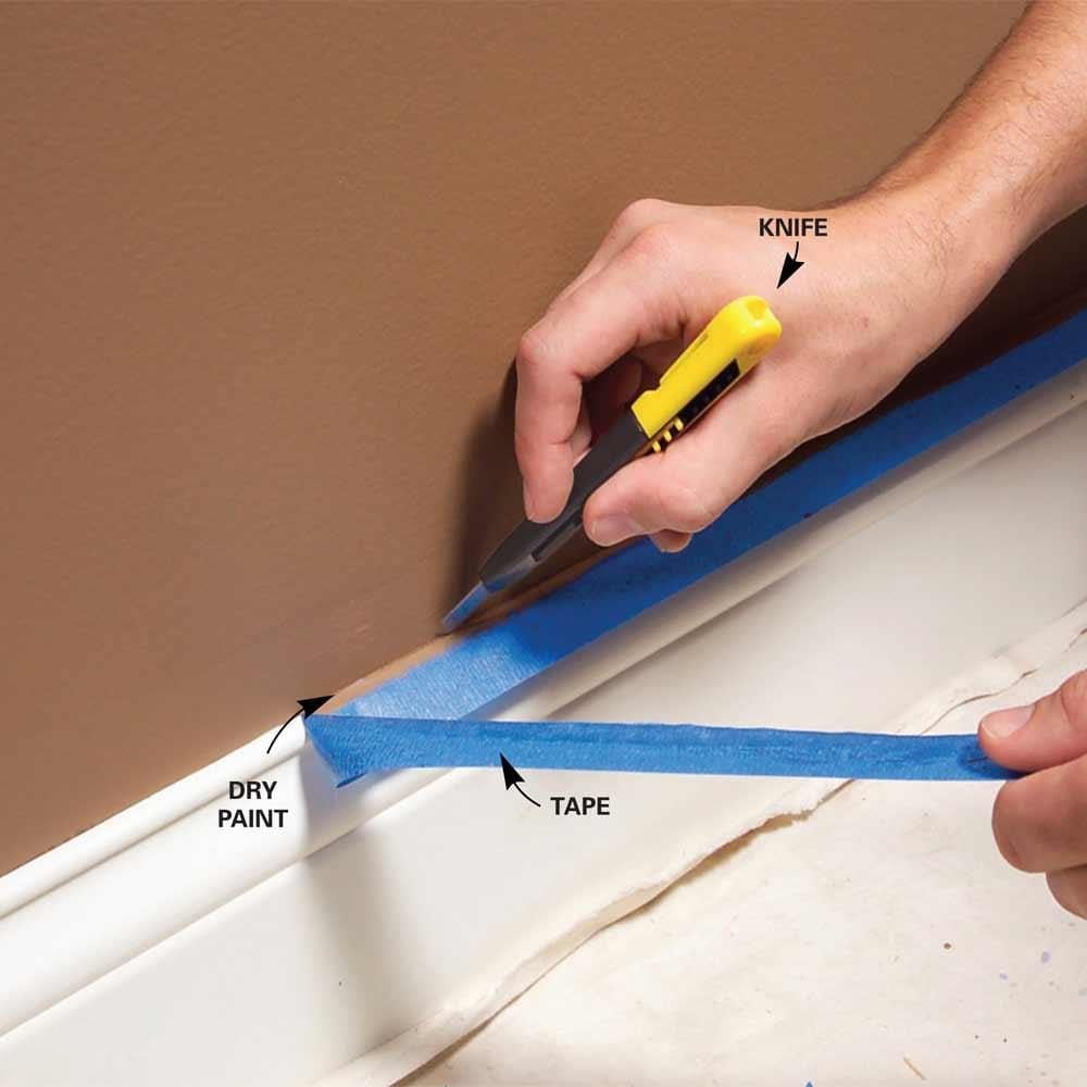 Let paint dry, then cut the tape loose for a perfect edge