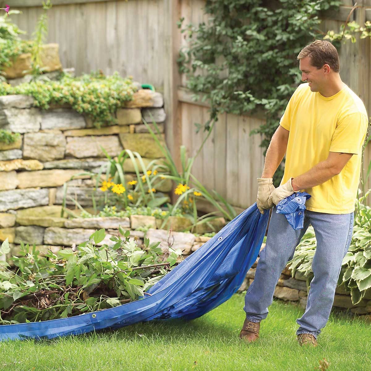 tarp for lawn clippings