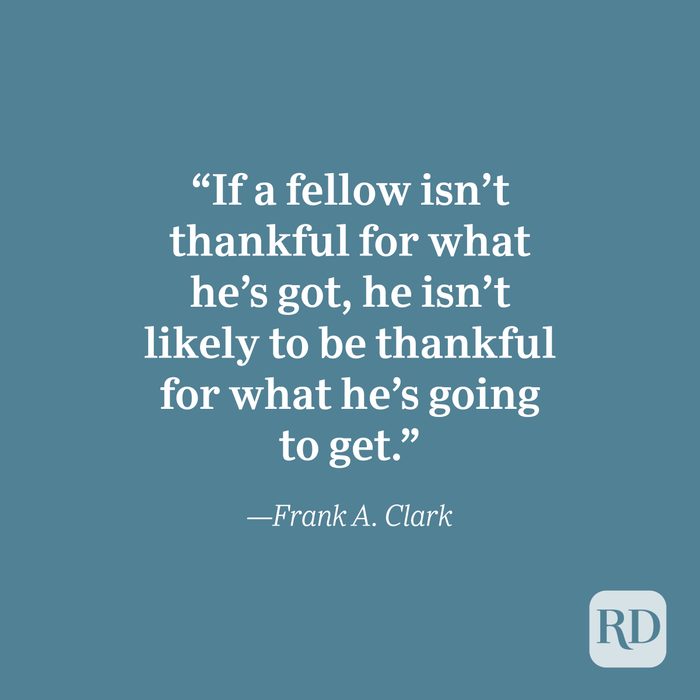 Frank A. Clark quote about gratitude.