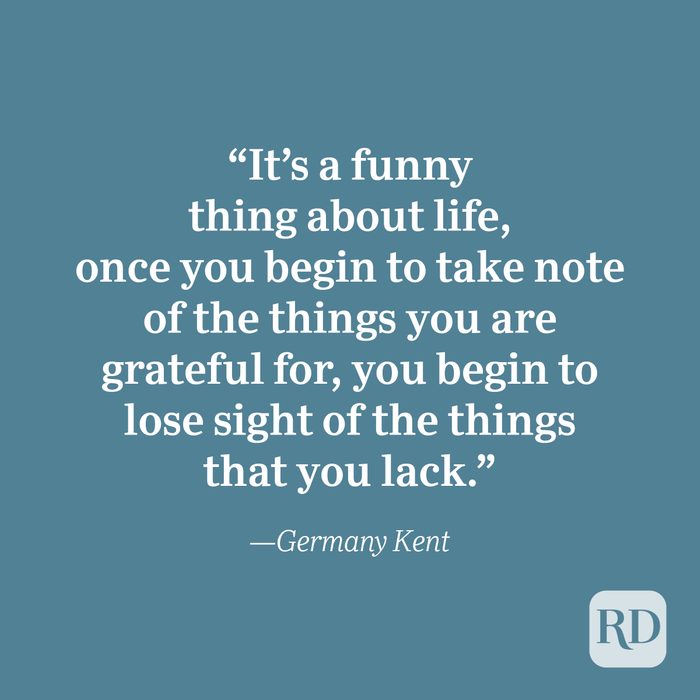 Germany Kent quote about gratitude.