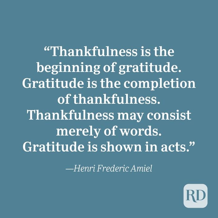 Henri Frederic Amiel quote about gratitude.