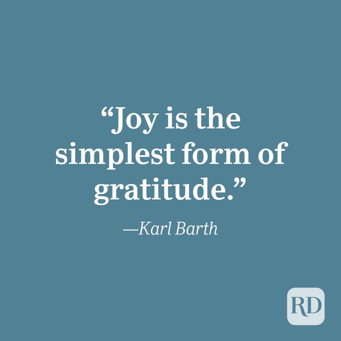 Karl Barth quote about gratitude.