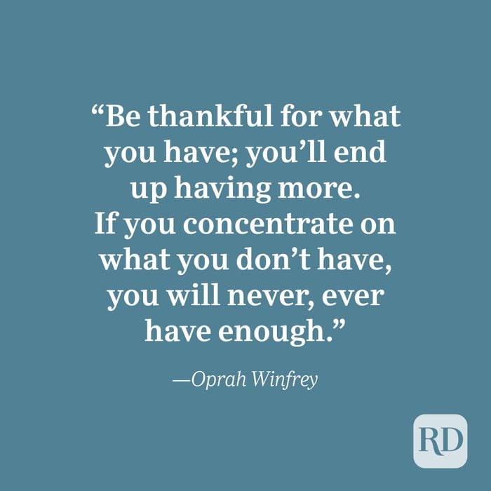 Oprah Winfrey quote about gratitude.