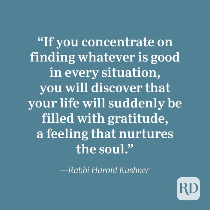 Rabbi Harold Kushner quote about gratitude.