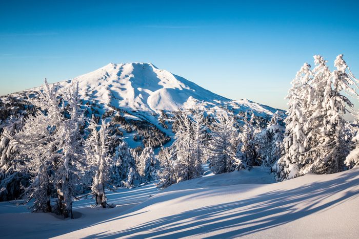 A view of Mount Bachelor from Tumalo Mountain near Bend, Oregon