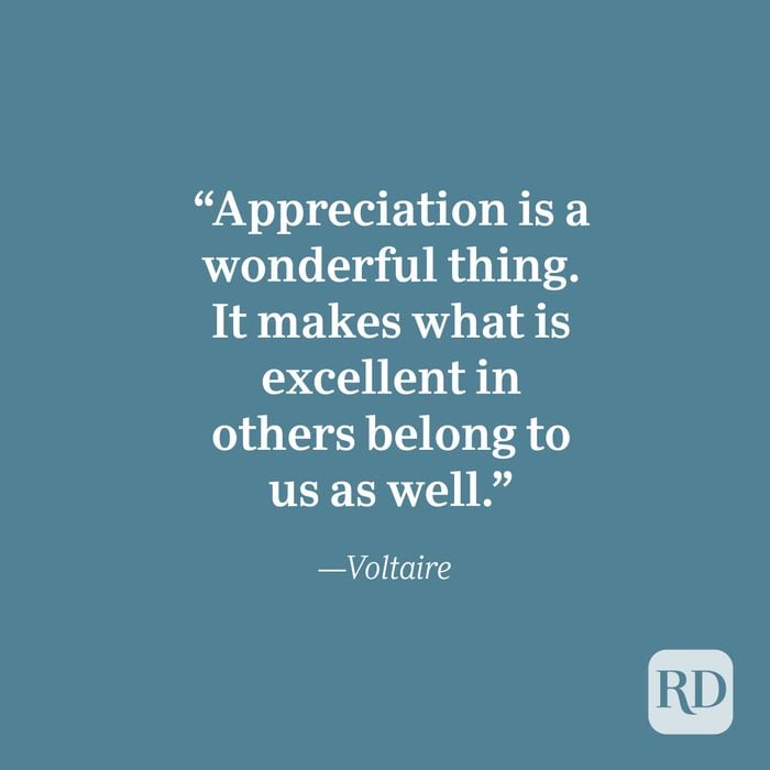 Voltaire quote about gratitude.