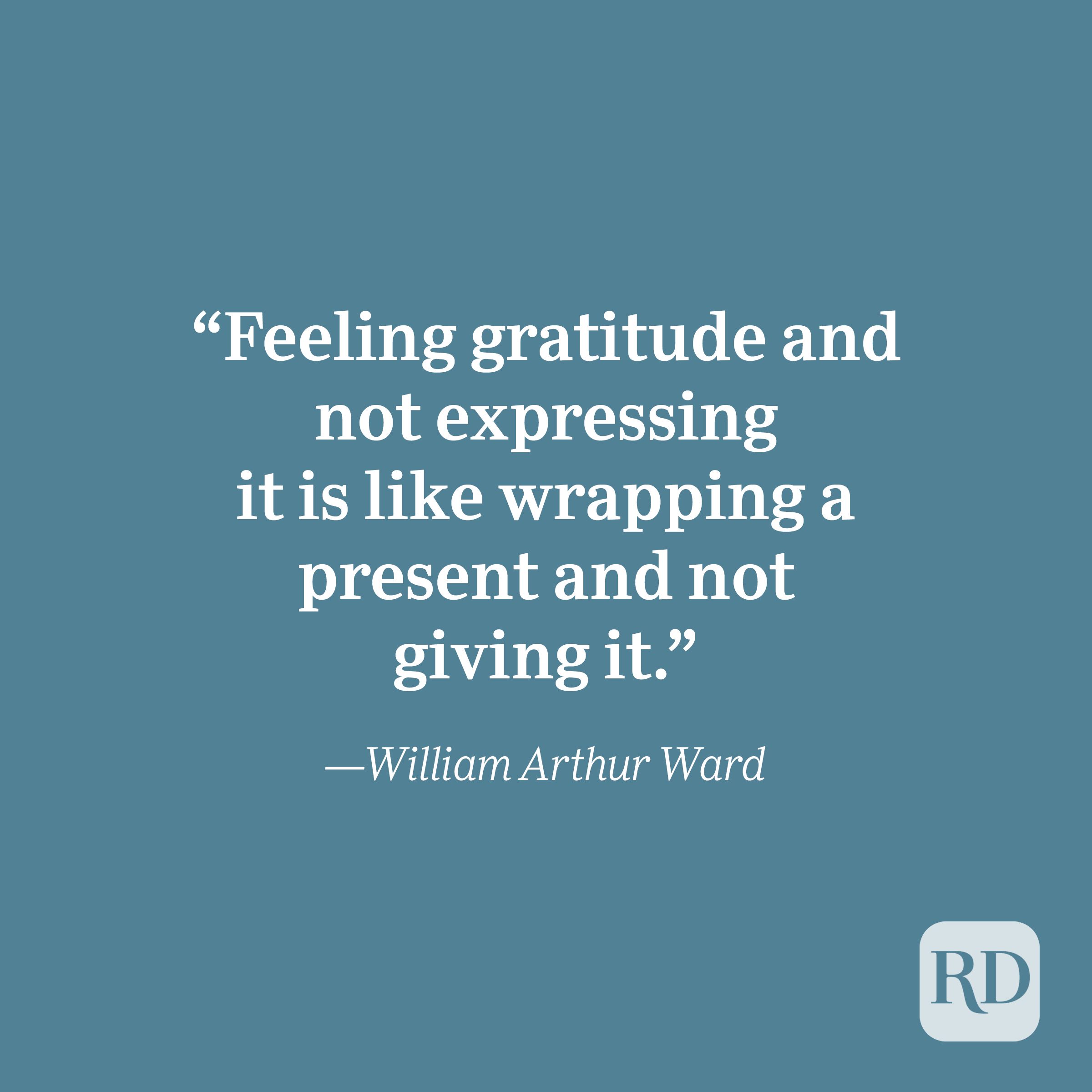 William Arthur Ward quote about gratitude.