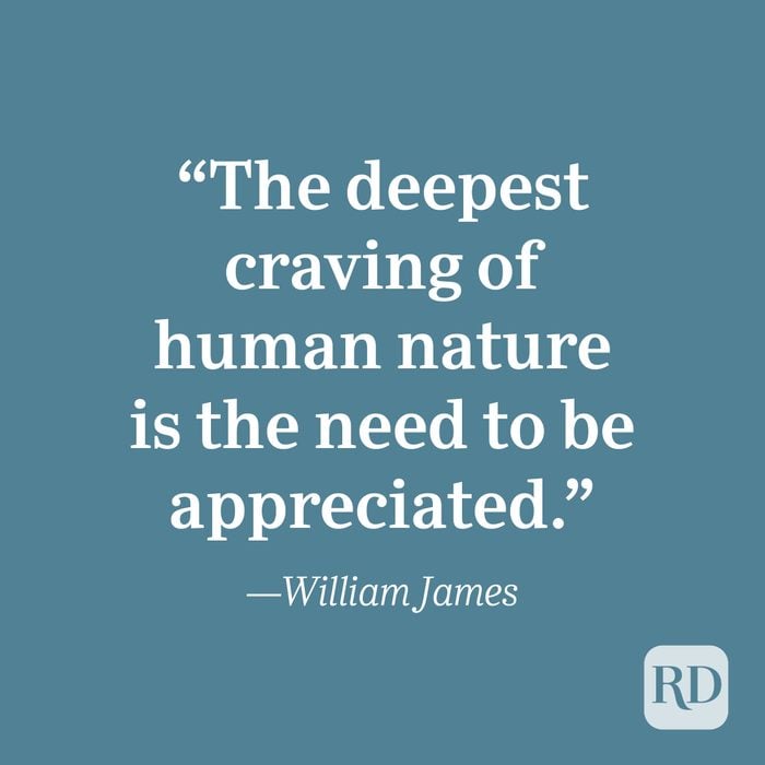 William James quote about gratitude.