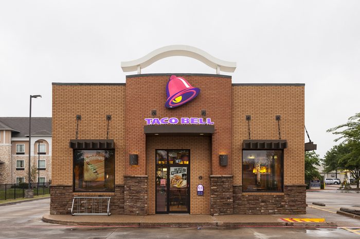 DALLAS, Tx, USA - APR 17, 2016: Taco Bell fast food restaurant. Taco Bell is an American chain of restaurants that serve a Tex-Mex foods