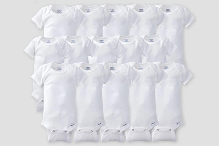 Gerber Baby Organic Cotton 15pc Short Sleeve Grow With Me Bodysuits - 0-9M