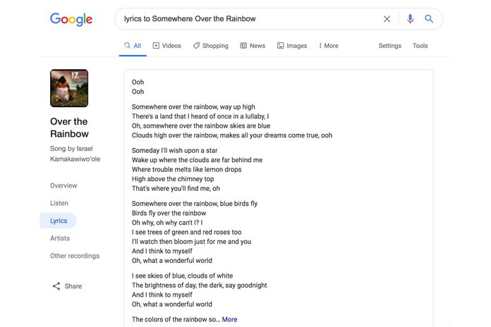 Google: Lyrics