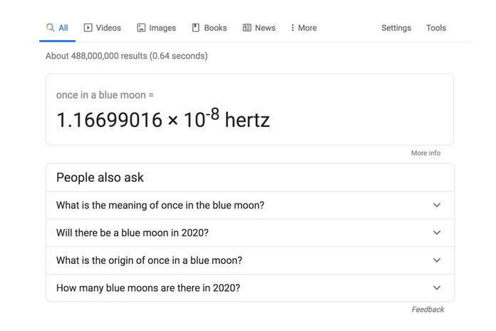 Google: Once In A Blue Moon