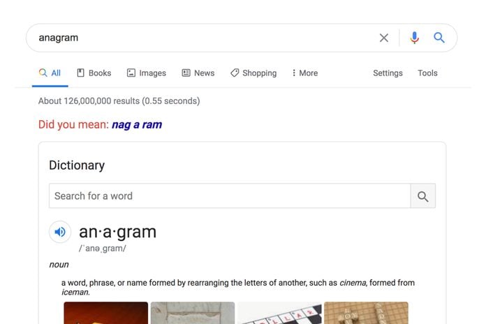 Google: Anagram