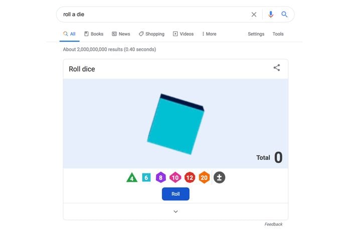 Google: Roll Dice