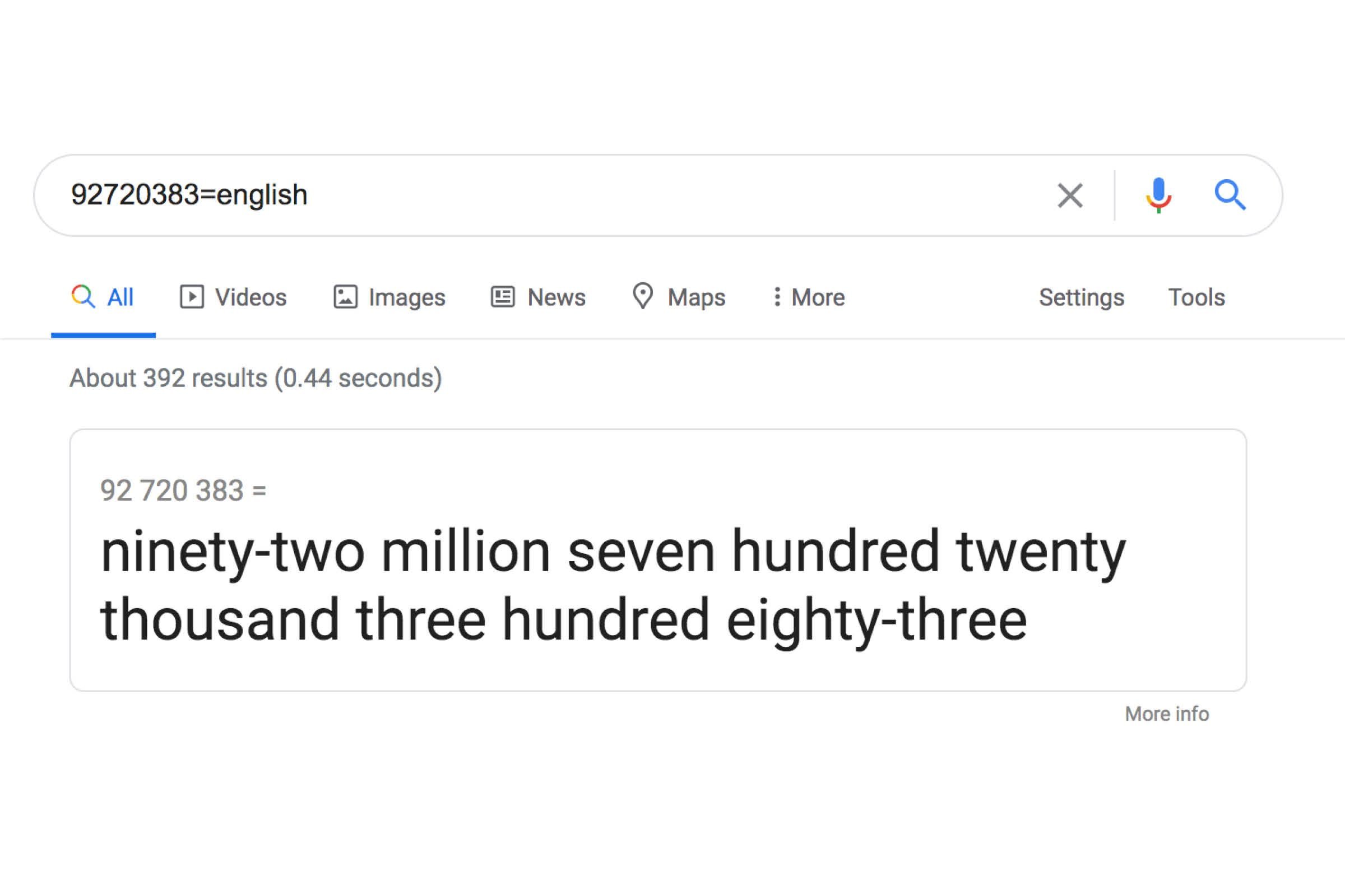 Google: Say Number