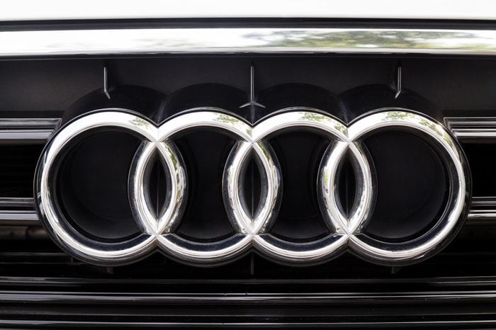 KUALA LUMPUR, MALAYSIA - August 12, 2017: Audi is a German automobile manufacturer that designs, engineers, produces, markets and distributes luxury vehicles. Audi is a member of the Volkswagen Group.