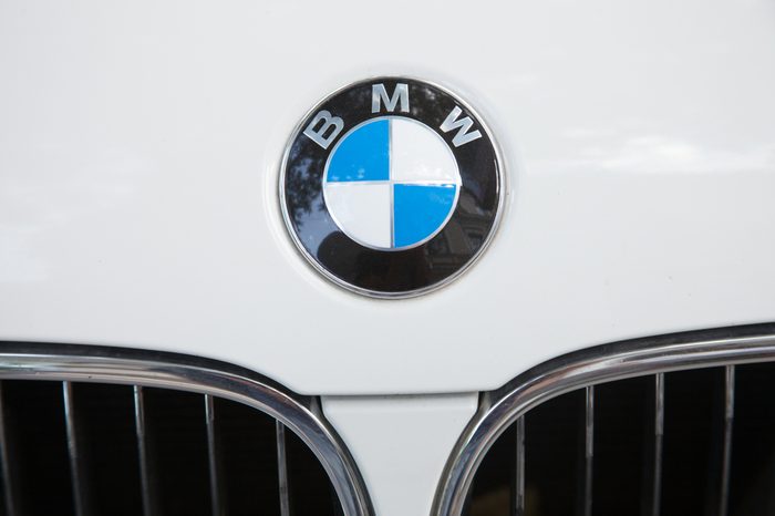 ODESSA, UKRAINE - AUGUST 13, 2017: BMW logo and badge on the car