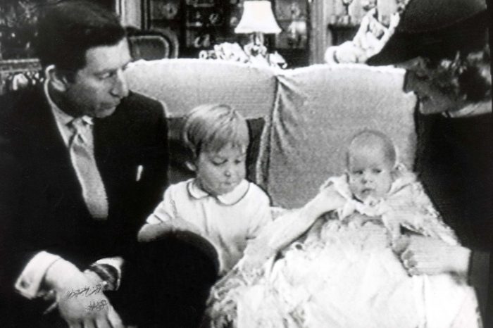 Prince Harry 1984 . 25 December 1984. Prince Harry On Television.. A Picture Taken From Bbc Tv Of The Prince And Princess Of Wales And Their Sons Prince William And Baby Prince Harry When They Appeared On The Television During The Queen''s Christmas