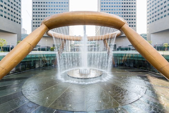 SINGAPORE, June 11, 2016: fountain of wealth have been recorded by the Guinness book of record as the largest fountain in the world at Suntec city, Singapore landmark