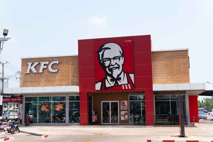 Ubonrachathanee - Apr 19 2018 : KFC - Kentucky Fried Chicken in Thailand, Corporation is the world's largest chain of fried chicken restaurants, during the day hours