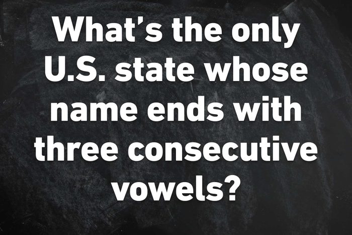 US state end with three vowels