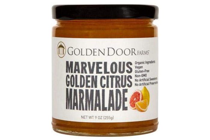 Golden Door Farms Marvelous Golden Citrus Marmalade, 9 oz, local grown fruit, organic oranges, lemons and grapefruits, vegan, gluten free, non-GMO, no artificial sweeteners or preservatives, food 