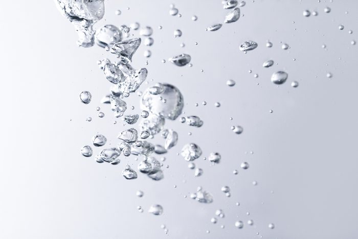 Photo of the clean water with bubbles