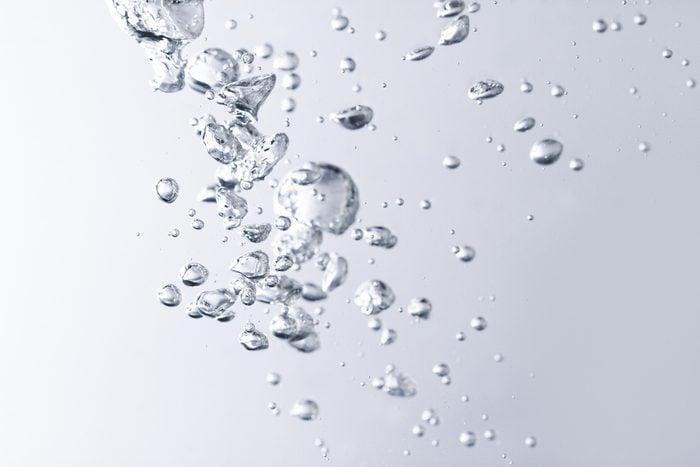 Photo of the clean water with bubbles