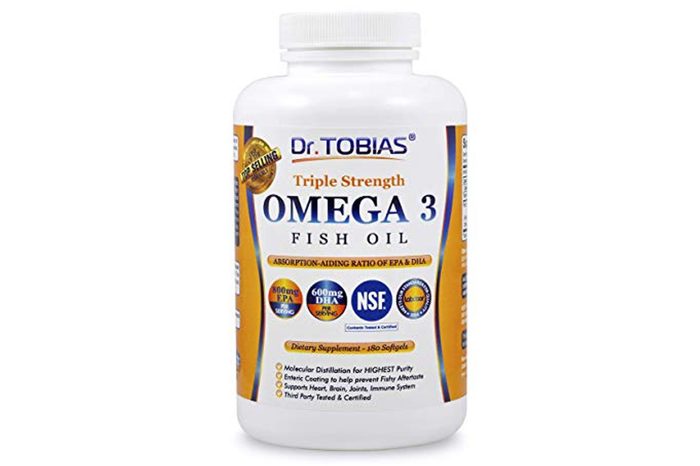 Dr. Tobias Omega 3 Fish Oil Triple Strength, Burpless, Non-GMO, NSF-Certified, 180 Counts 