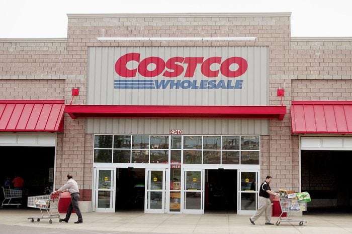 Shoppers Leave Costco Wholesale Store in Chicago, Illinois