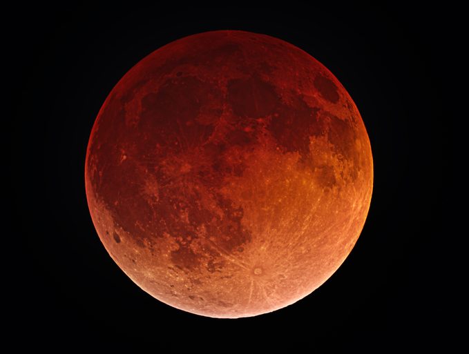 Blood Moon - This is a picture of the Moon during the Lunar Eclipse on April 15, 2014.