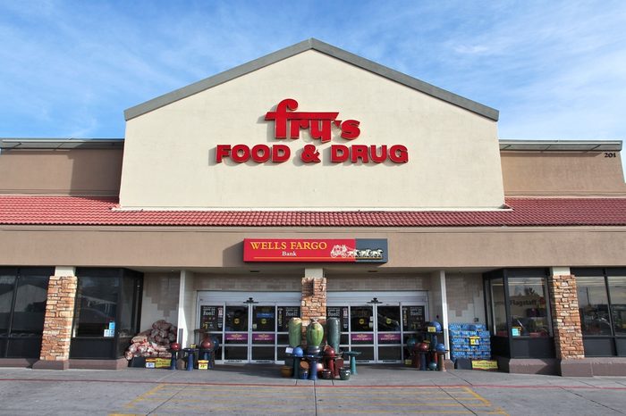 FLAGSTAFF, UNITED STATES - APRIL 4, 2014: Fry's Food and Drug store in Flagstaff. The supermarket chain operates in 119 locations and is part of Kroger company.