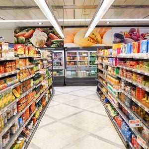 GENEVA, SWITZERLAND - SEPTEMBER 19, 2015: interior of Migros supermarket. Migros is Switzerland's largest retail company, its largest supermarket chain and largest employer