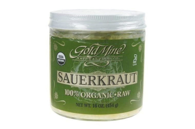 Gold Mine Organic Fresh Raw UnPasteurized Cabbage Sauerkraut – Macrobiotic, Gluten-Free, Kosher and Vegan Side Dish - 16 Oz (Made in the USA)
