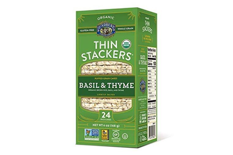 Lundberg Thin Stackers, Basil & Thyme Rice Cake, 6 Oz (Case of 12)