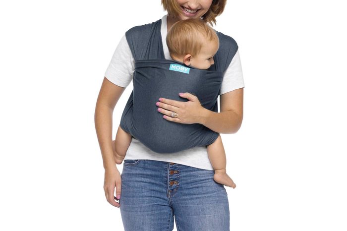 Moby Wrap Classic Mist Baby Carrier - Blue