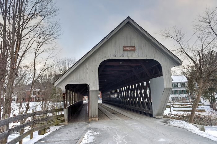 Middle Covered Bridge in Woodstock, Vermont.