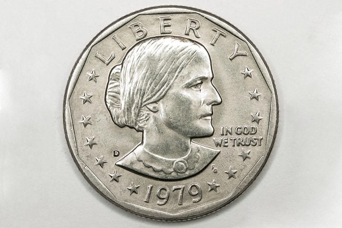 US Dollar Silver Coin Featuring Susan B Anthony