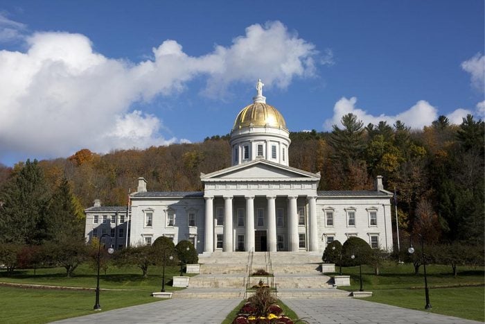 Vermont State House capital building is located in Montpelier, VT, USA and is a public structure owned by the people of Vermont.