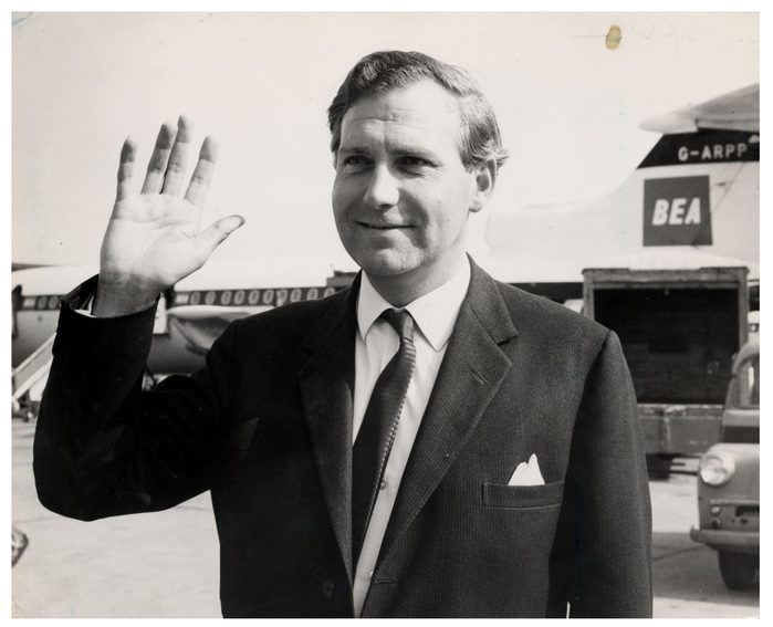 John Stonehouse Is Pictured At London Airport Before Leaving For Czechoslovakia Where He Was Spearheading A Government Drive To Sell British Aircraft To Iron Curtain Countries. Stonehouse Was A British Politician And Minister Under Harold Wilson Who