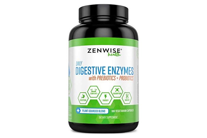Zenwise Health Digestive Enzymes Plus Prebiotics & Probiotics - Natural Support for Better Digestion & Lactose Absorption - For Bloating & Constipation + Gas Relief - 180 Vegetarian Capsules