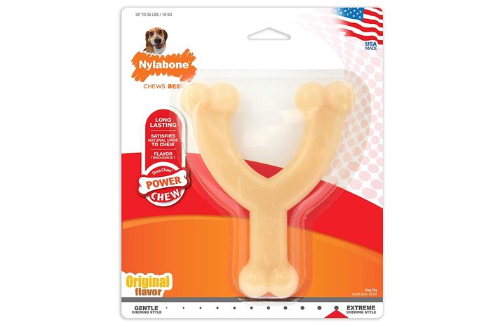 Nylabone Dura Chew Regular Original Flavored Wishbone Dog Chew Toy, Up to 35 LBS