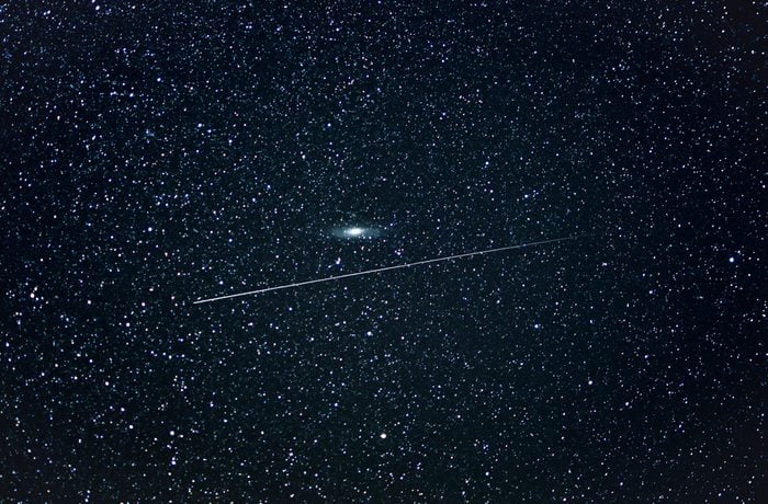 An unidentified flying object passing the Andromeda galaxy