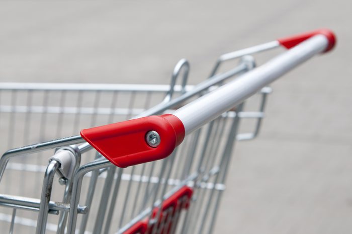 Handle from supermarket shopping cart