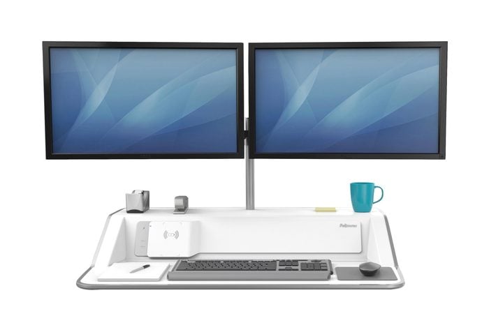 Fellowes, FEL8080201, Lotus DX Sit-Stand Workstation, 1 Each, White