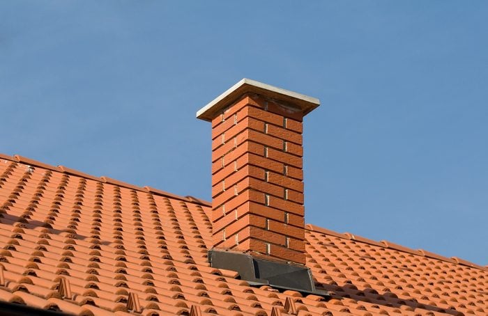 roof tiles with shallow depth of field