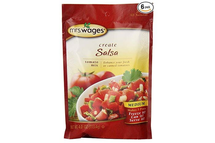 Mrs. Wages Medium Salsa Tomato Mix, 4-Ounce Packages (Pack of 6) 