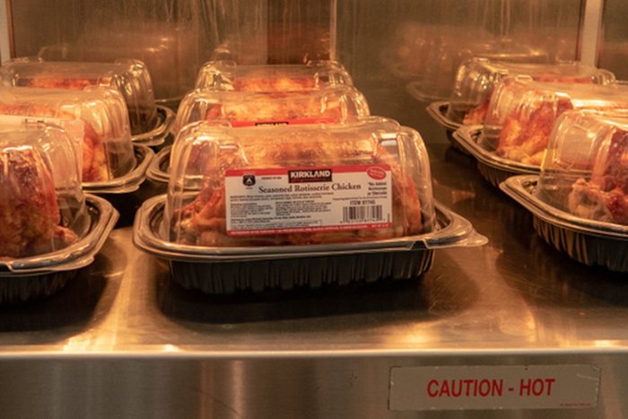 Rotisserie Chicken on Display at Costco