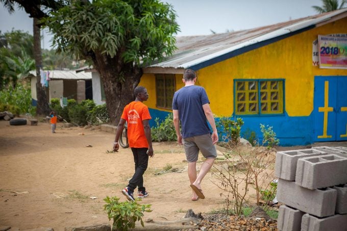 Man visits his friend in Liberia
